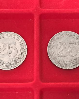 Regno d'Italia - 25 centesimi 1902/1903, Rare