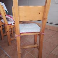 sedie in legno massiccio tipo rustico