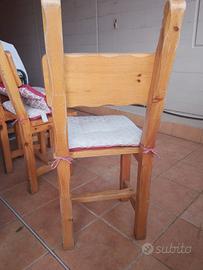 sedie in legno massiccio tipo rustico