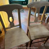 Coppia sedie massello