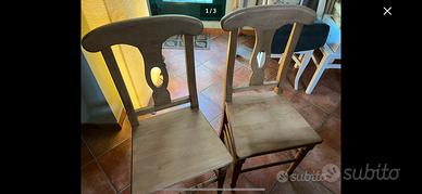 Coppia sedie massello