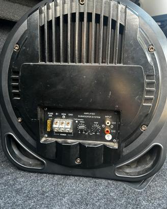Suboofer gia amplificato con fili per impianto,