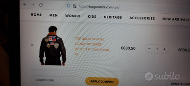 Giubbotto in pelle top gun G1