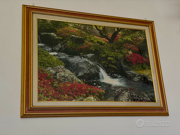 Quadro con cornice dorata (composizione puzzle)