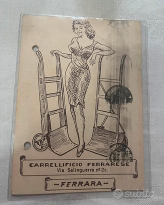 Cartolina d’epoca pubblicitaria Ferrara