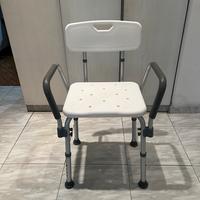 Sedia da doccia per anziani/disabili con schienale