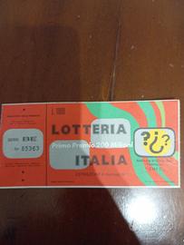 Biglietto Lotteria Italia Anno 1977