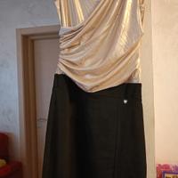 tubino elegante oro e nero