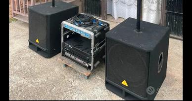 impianto completo casse subwoofer amplificatore 