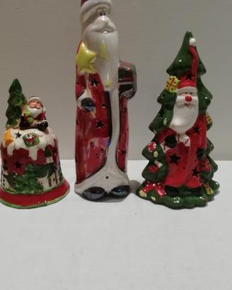 Babbo Natale acc. presepe luci 