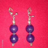 Orecchini a clip pietre naturali viola
