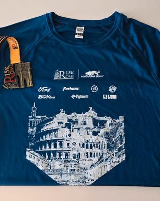 Maglia tecnica della Rome 15K 2025 + medaglia