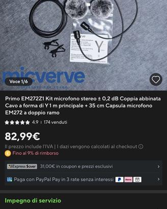Primo EM272Z1 Kit microfono stereo ambient field