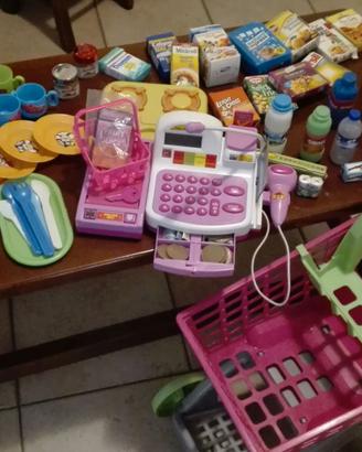 Cassa del supermercato elettronica con carrello