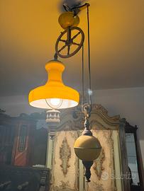 Lampadario con carrucola