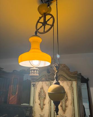 Lampadario con carrucola