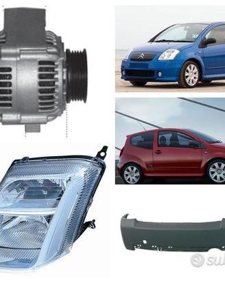 Citroen C2 paraurti frontale cofano fanale freni