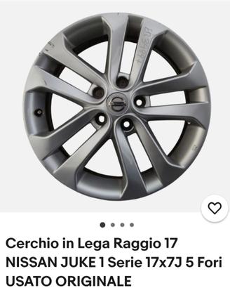 Gomme con erchi in lega nissan 17"