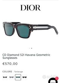 Occhiali Dior Uomo Diamond S21 Havana Geometric
