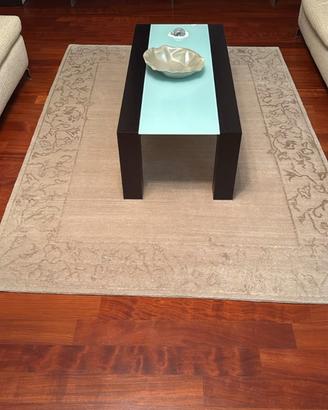 Tappeto Nepal in lana/seta 142x202 con certificato