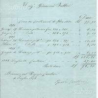 Lotto 5 fatture dell'ottocento