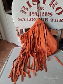 borsa in pelle scamosciata 