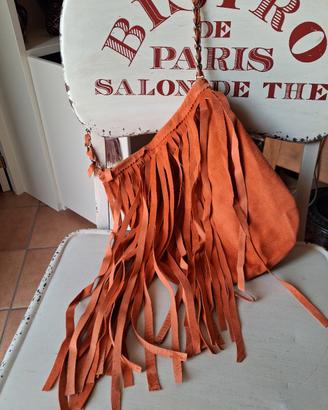 borsa in pelle scamosciata 