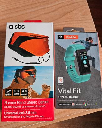 cuffie a fascia e orologio fitness NUOVI