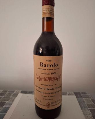 Bottiglia di vino Barolo, anno 1976 