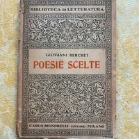 Giovanni Berchet “Poesie Scelte” 1948