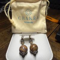 Orecchini da donna in argento con pendente in piet