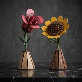 Girasole 🌻 e Rosa 🌹  in legno
