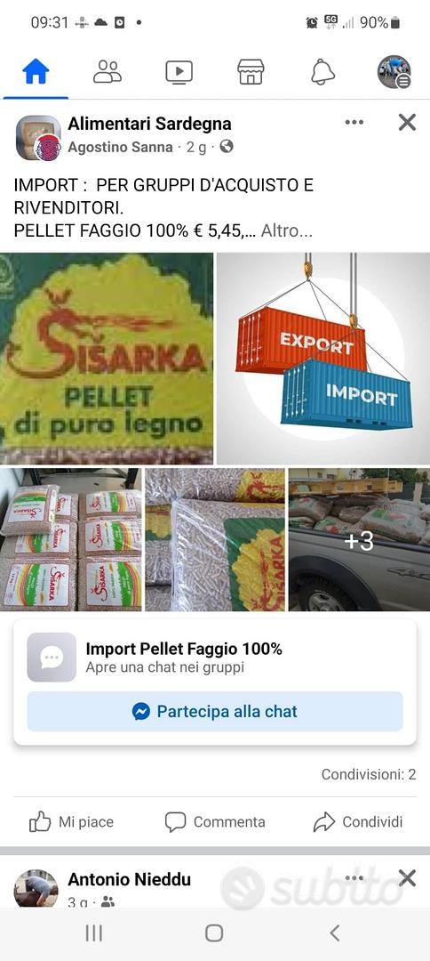 Sisarka pellet  Il pellet di faggio in offerta