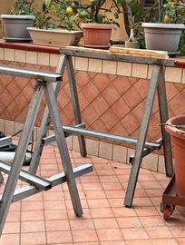 N°4 Cavalletti molto robusti in ferro per barche