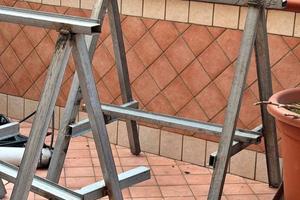 N°4 Cavalletti molto robusti in ferro per barche