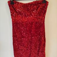 Set vestito e body con pagliettes 