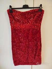 Set vestito e body con pagliettes 