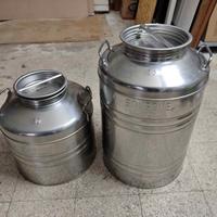 Bidoni olio in acciaio inox.