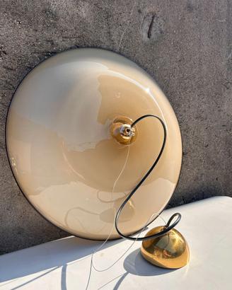 Lampadario vintage anni ‘50 in vetro incamiciato