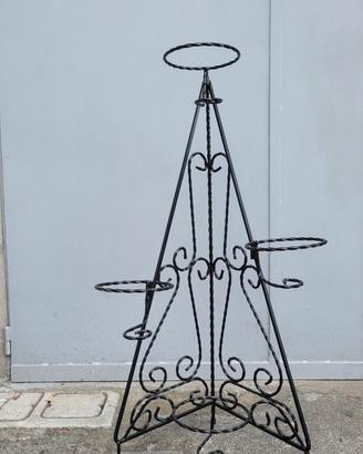 Porta piante ferro battuto colore nero