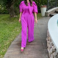 Tuta jumpsuite vestito elegante fucsia atelier eme