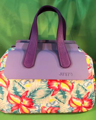 Borsa bauletto fiorita con manici marca Ju’sto