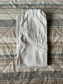 Pantalone cargo bianco