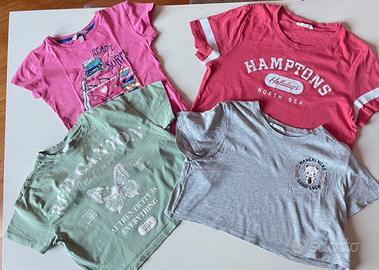 Set 4 t-shirt cotone 11/12 anni
