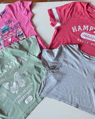 Set 4 t-shirt cotone 11/12 anni