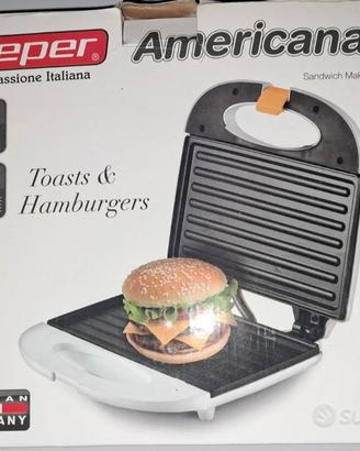 Tostiera elettrica americana per toast e hamburger