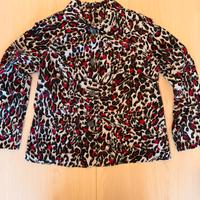 Giacca camicia in velluto maculata