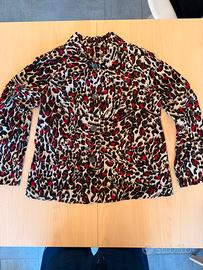Giacca camicia in velluto maculata