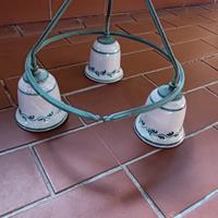 LAMPADARIO IN FERRO BATTUTO 