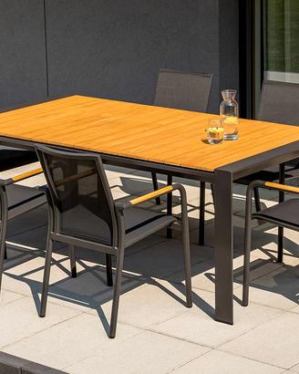 Set tavolo Plank e sedia Net da giardino